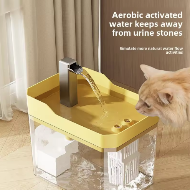 USB 猫噴水 自動フィルター付き 透明 乾燥防止 燃焼再循環ディスペンサー 猫用ポンプ付き