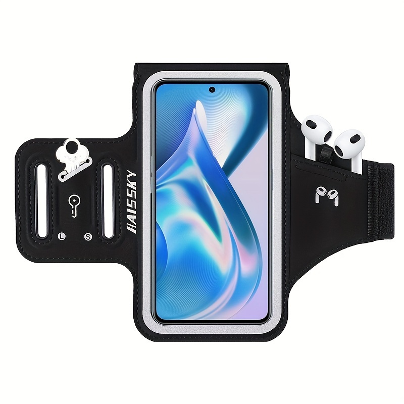 HAISSKY イヤホンホルダーランニングスポーツアームバンド iPhone 17 16 15 14 プロマックス 14 プラス 13 12 11 ワークアウトアームバッグサムスン Xiaomi