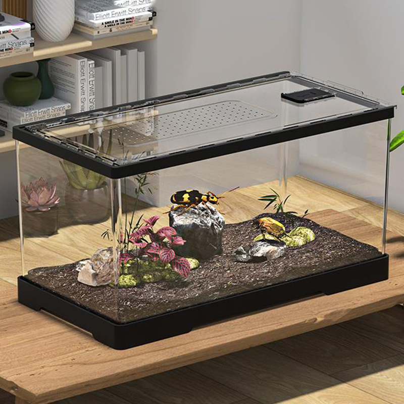 爬虫類爬虫類アクリル給餌ボックス家庭用透明トカゲクモヘビ展示タンク爬虫類大繁殖生息地