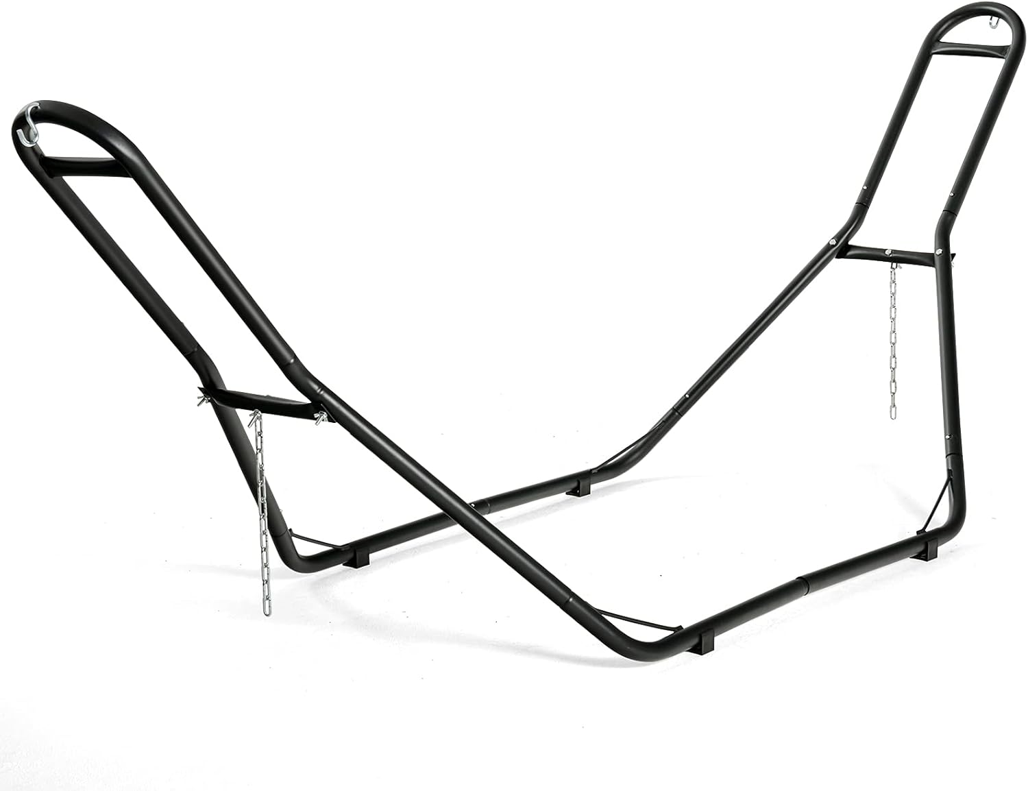 ユニバーサル 2 人用ハンモック スタンドのみ、耐荷重 450ポンド、屋内屋外庭パティオデッキ用多用途ハンモックスタンド