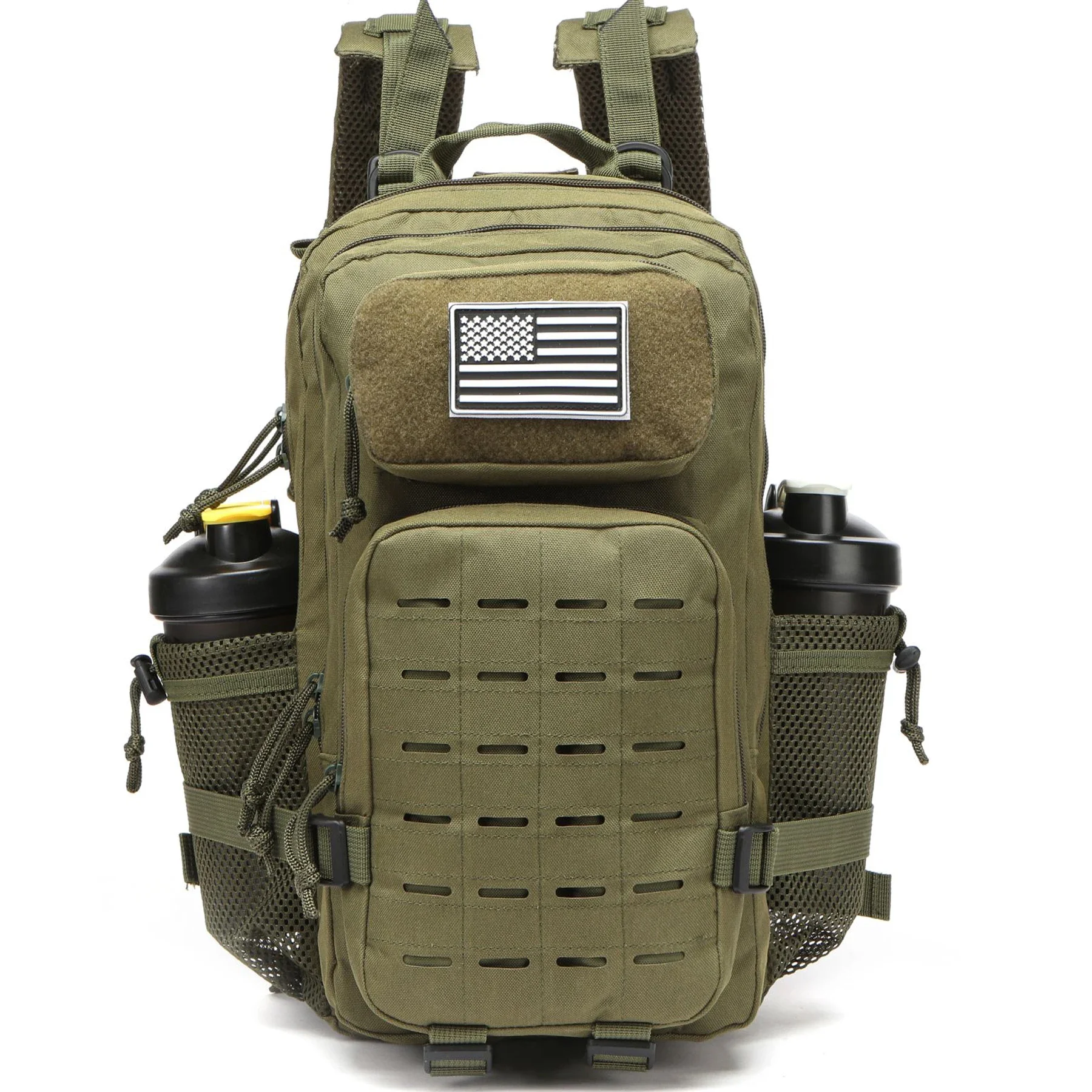 25L/50L 防水 2 ボトルホルダー付きバックパックジムアウトドア旅行ハイキング釣りトレッキングバックパック 13 インチラップトップバッグ