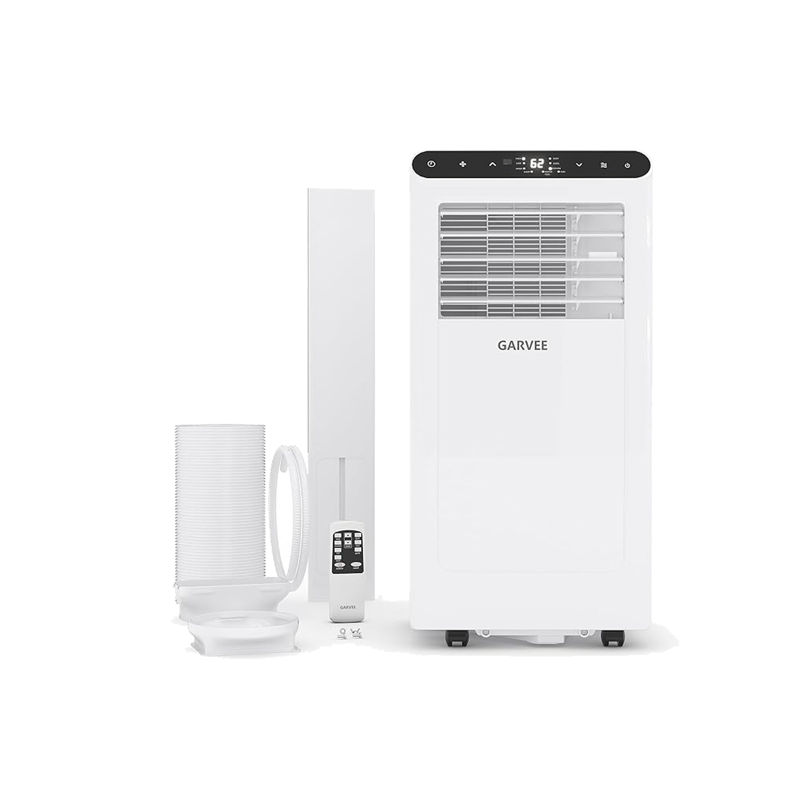 8000 BTU ポータブルエアコン、静かな 3-in-1 屋内 AC 組み合わせ冷却、除湿、24 時間タイマー、完全なウィンドウキット