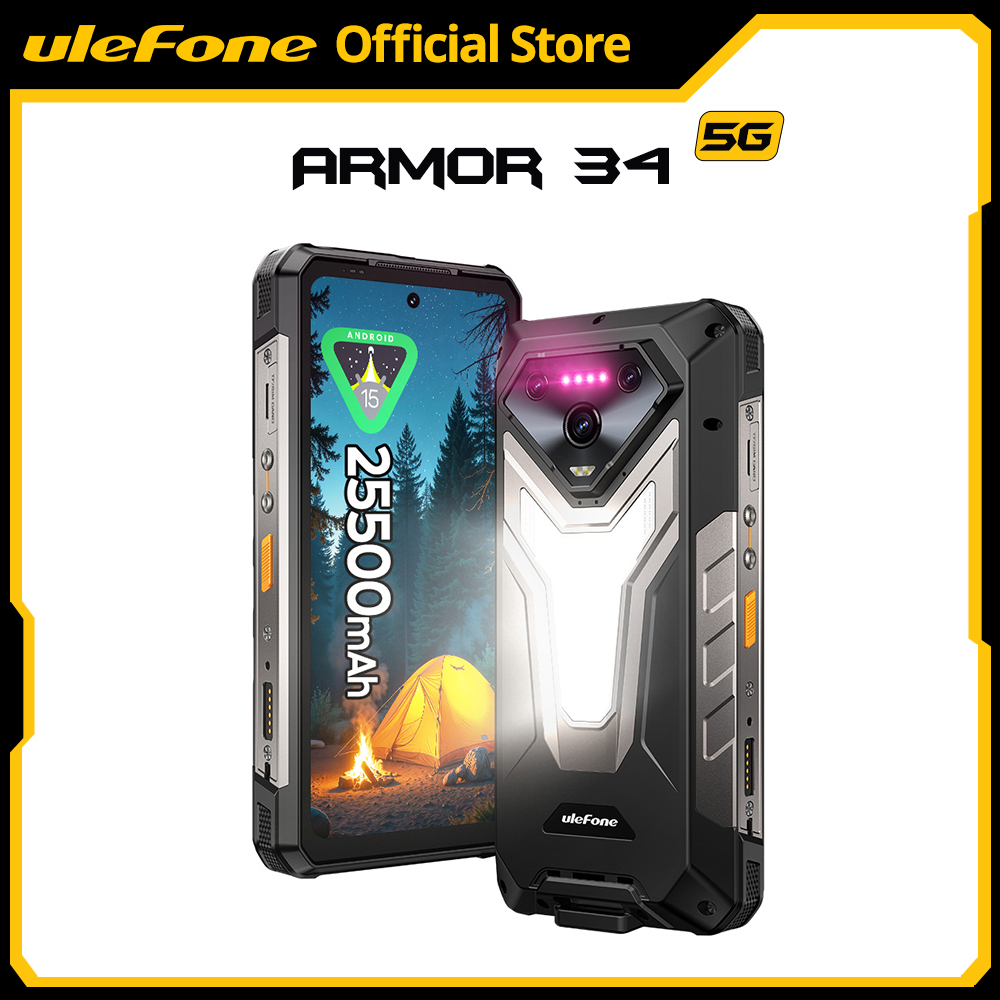 【ワールドプレミア】Ulefone Armor 34 5G AI 頑丈な携帯電話 25500mAh 最大 32GB 512GB 120Hz 6.95 インチ NFC Android 15 スマートフォン