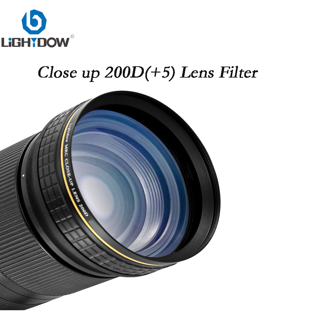 Lightdow レンズフィルタークローズアップ 200D ( 5) 49 ミリメートル 52 ミリメートル 55 ミリメートル 58 ミリメートル 62 ミリメートル 67 ミリメートル 72 ミリメートル 77 ミリメートル 82 ミリメートルキヤノンニコンソニーカメラレンズフィルター