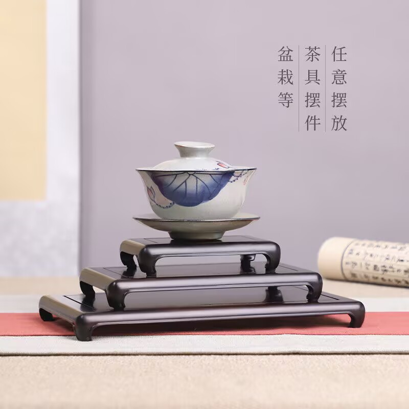 プレミアム木製卓上盆栽棚 |ミニチュアプラントスタンド