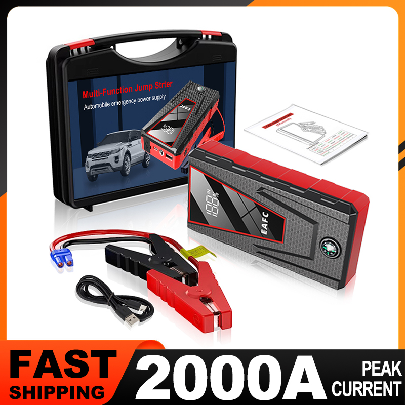 EAFC 車 2000A-600A ポータブル 12V バッテリージャンプスターター電源銀行 12V 自動バッテリー充電器緊急ブースター始動装置