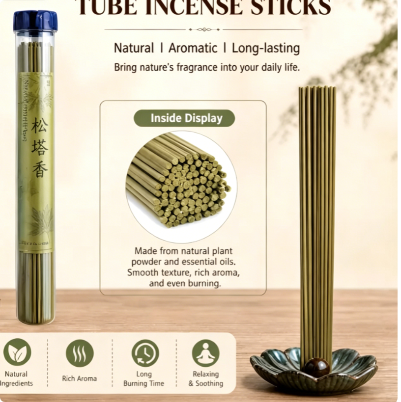 天然よもぎチューブパック植物アロマ長時間燃焼アロマセラピー家庭用瞑想ヨガストレスリリーフ空気浄化フレグランス
