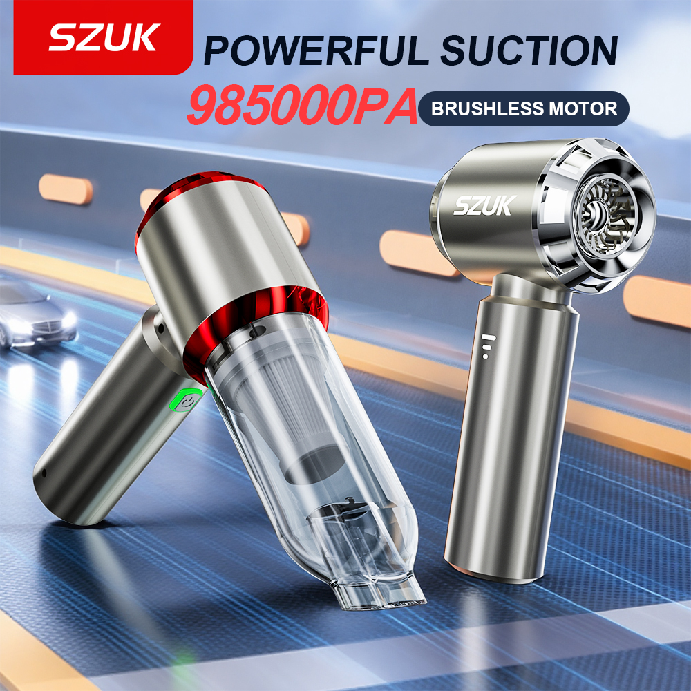 SZUK C012MAX 985000PA 車の掃除機ポータブルハンドヘルドミニ掃除機コードレス強力な車のクリーナー家電