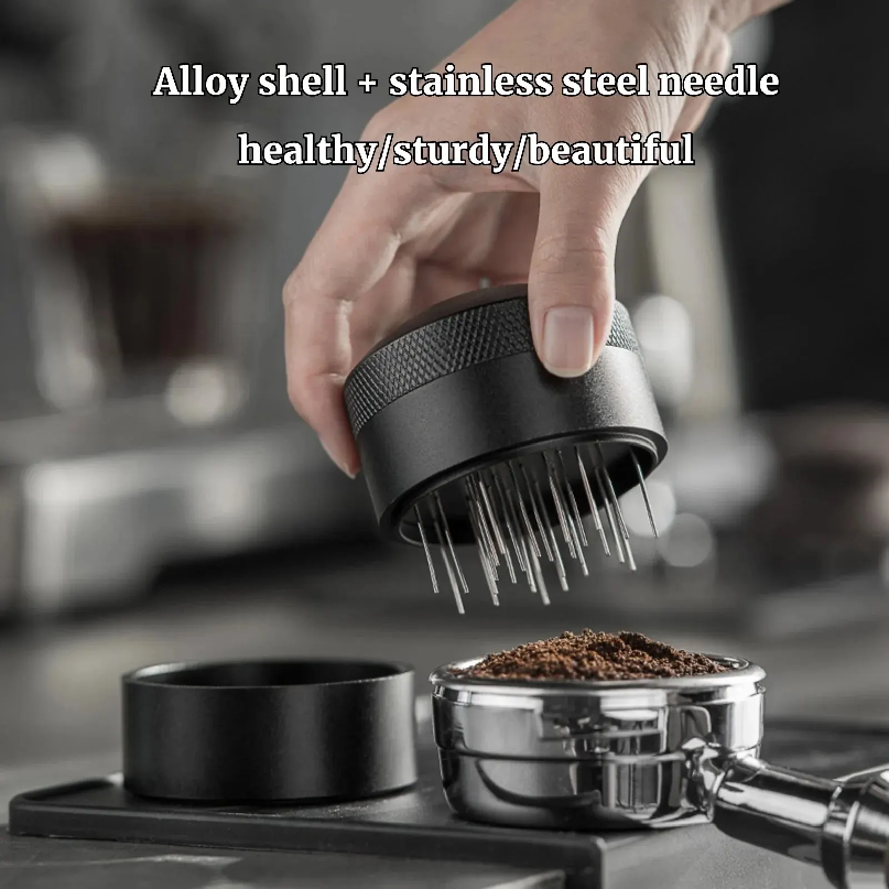 エスプレッソスターラーツール、51mm 54mm 53mm 58mm ポルタフィルター用エスプレッソ分配ツール、コーヒーパウダー撹拌ツール