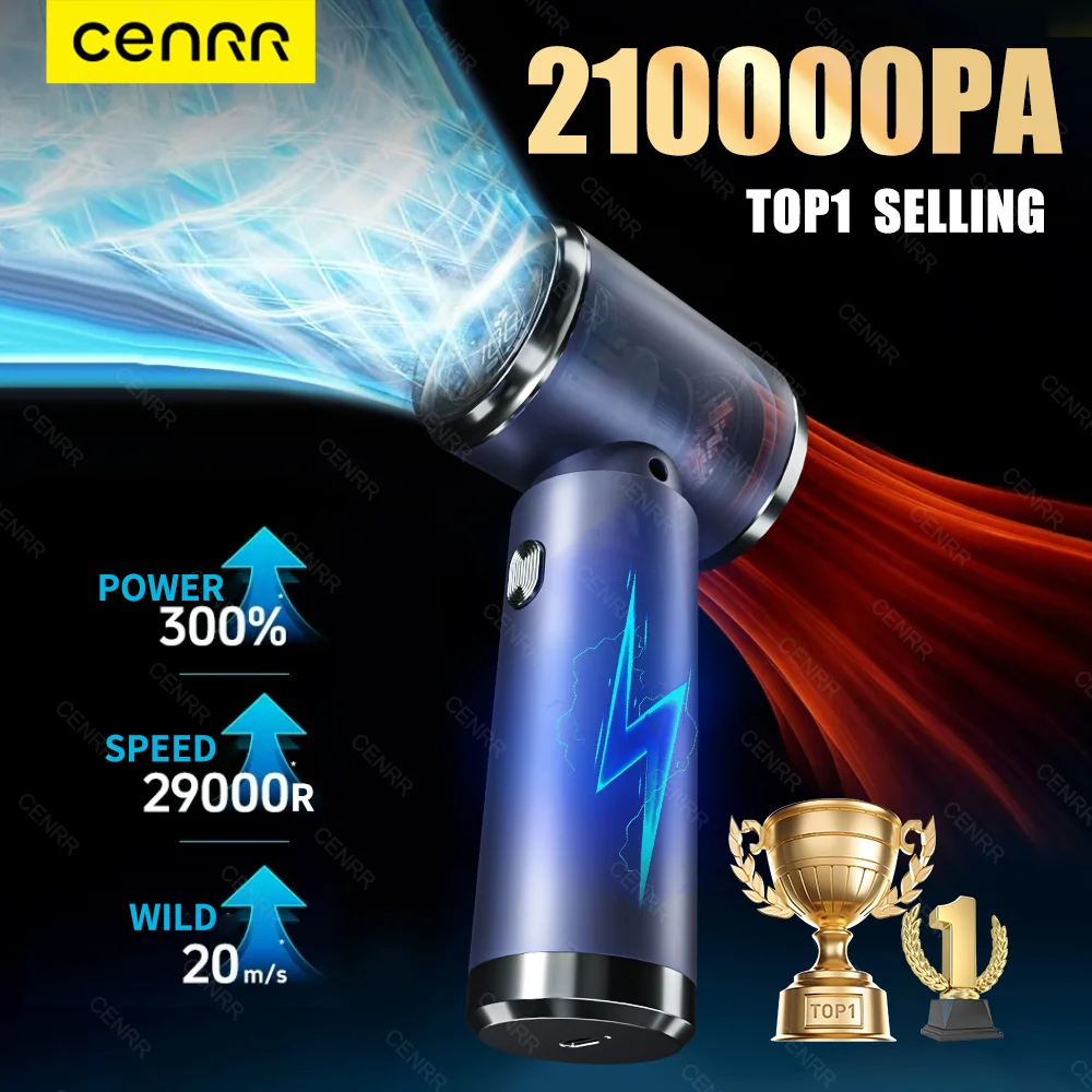 CENRR 車用掃除機 210000PA ハイパワーハンドヘルドクリーナーワイヤレスポータブルクリーナー家電用洗浄機