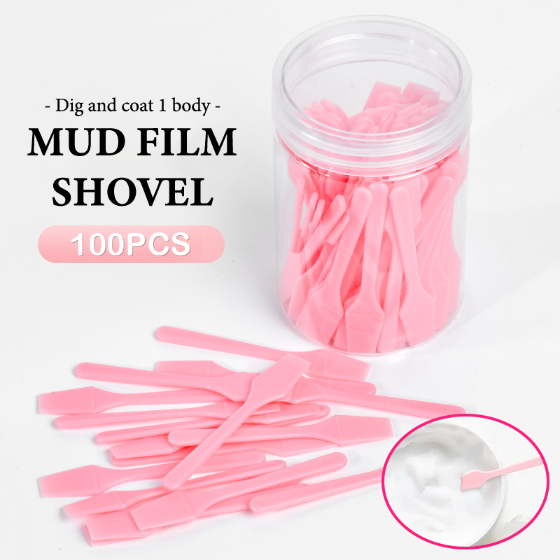 100 ピース/セットミニ化粧品スパチュラスクープフェイスクリームメイクアップマスク混合スプーン美容 DIY ツールアイフェイシャルメイクアップアプリケータースティック