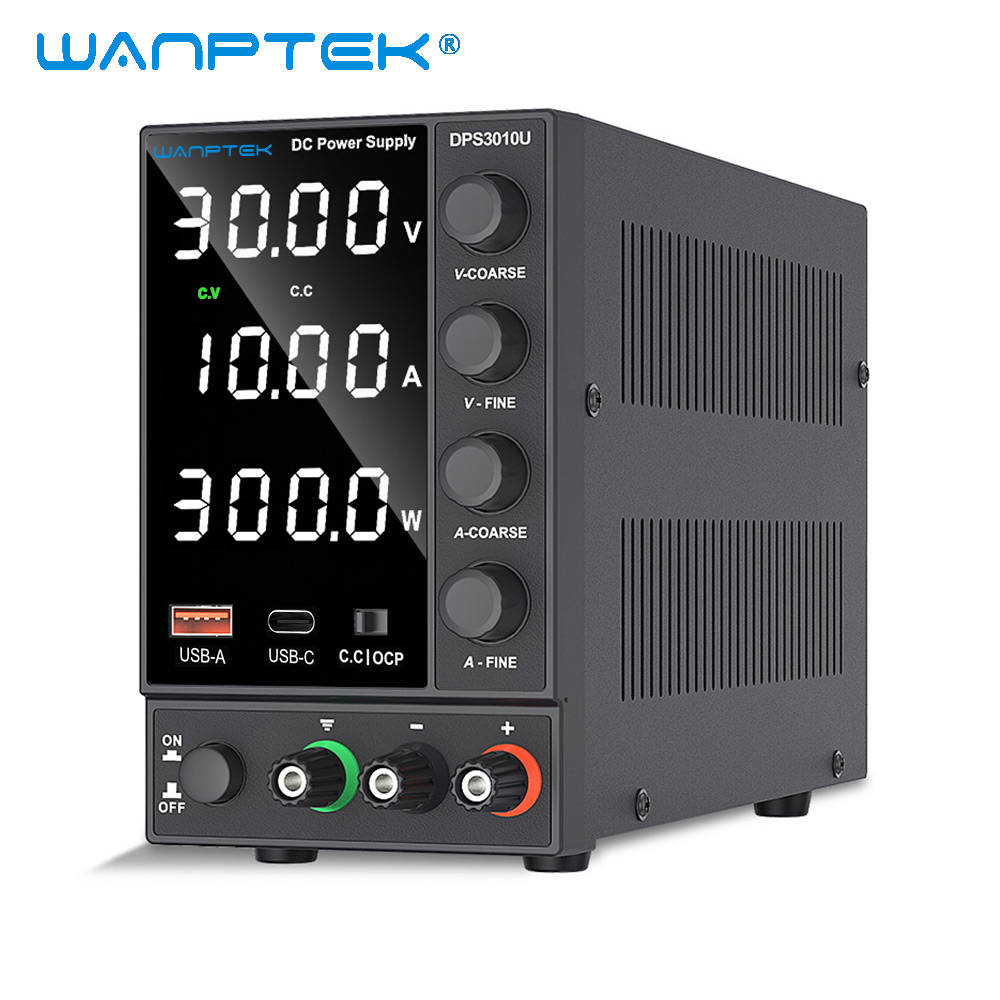 Wanptek 調整可能な DC 電源 30V 10A LED デジタルラボベンチ電源安定化電源電圧レギュレータスイッチ