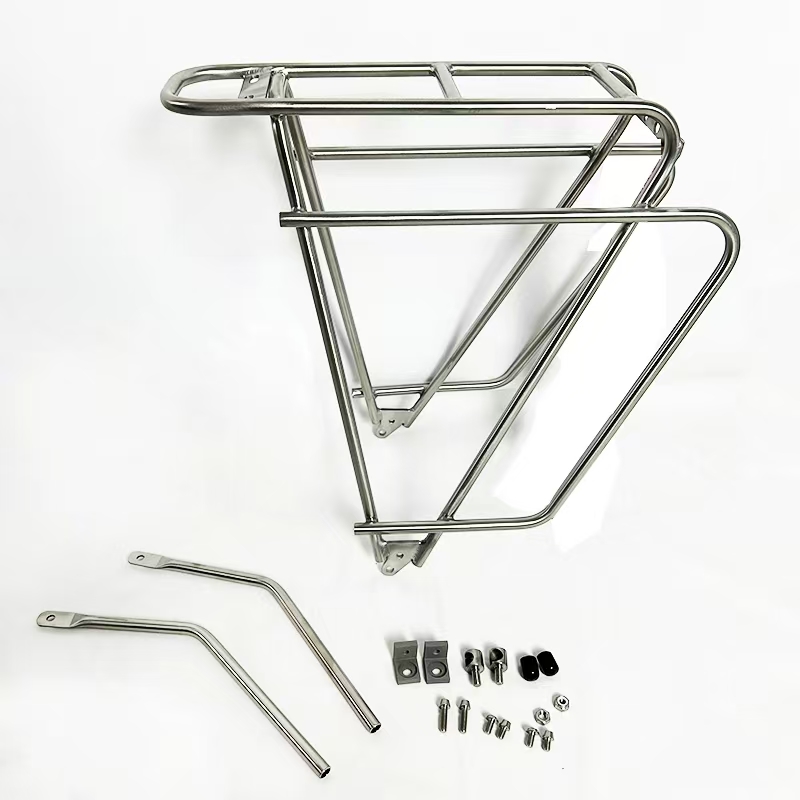 自転車リア荷物チタンバイクリアラックキャリア道路自転車リアラック収納チタンバイクパーツ MTB アクセサリー