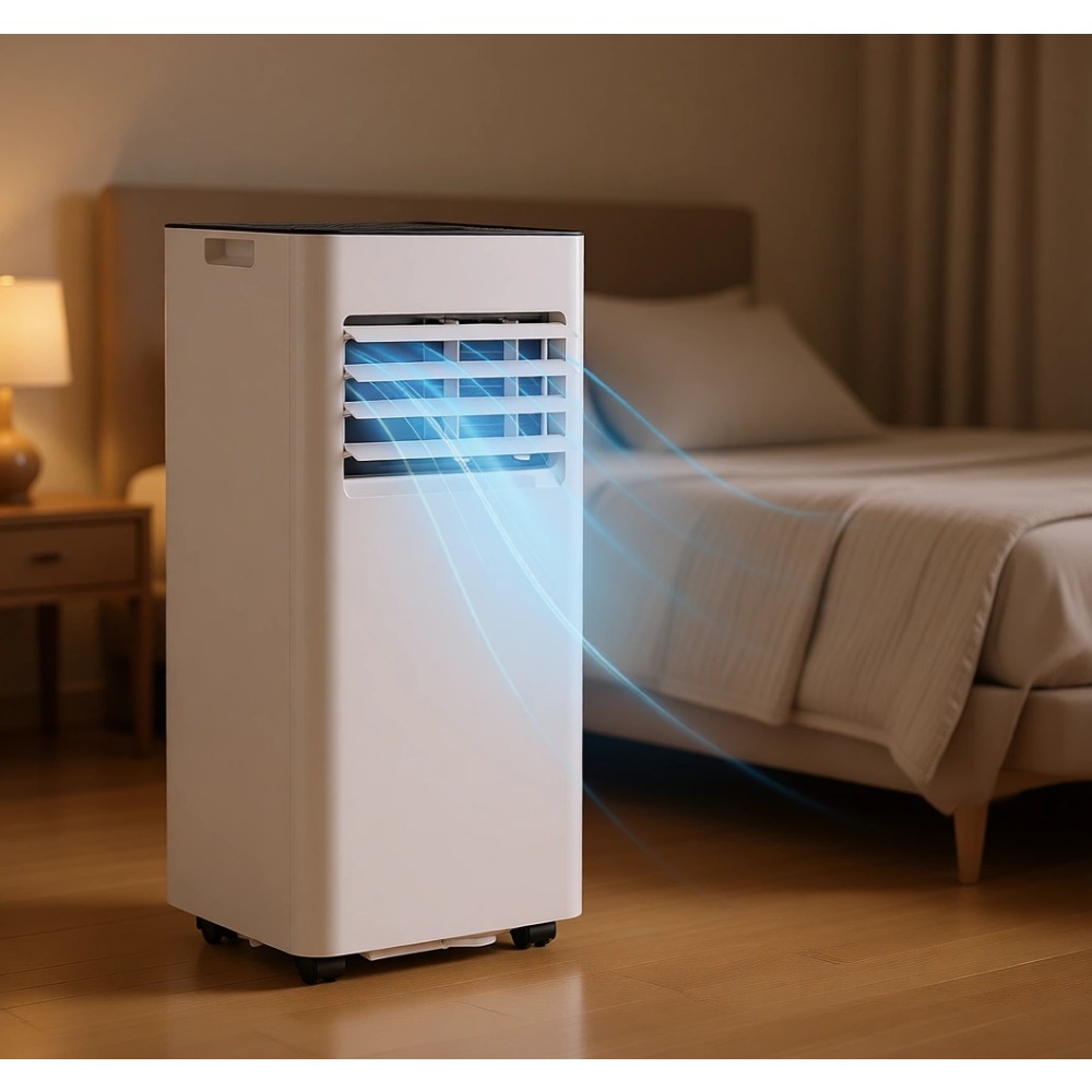 8000 BTU ポータブル エアコン、4-in-1 モード、最大 350 平方フィートの部屋の急速冷却、静かな動作、24 時間タイマー