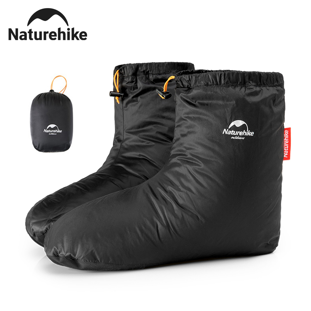Naturehike アヒルダウンフットカバー超軽量防風冬暖かい靴屋外防水旅行ハイキングキャンプ靴カバー