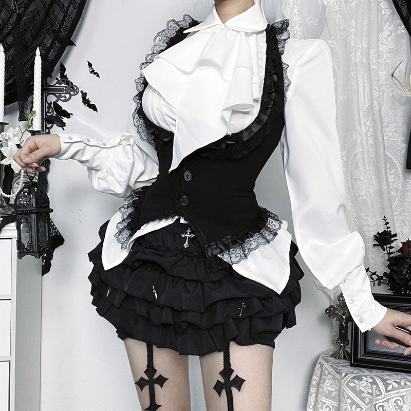 ヴィンテージホルターレーストリムコルセットトップ女性のためのハロウィンゴシック衣装ノースリーブバックレスクロップドトップスコートハロウィン