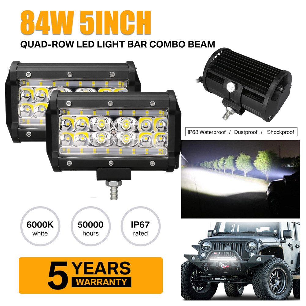 1 個オフロード LED スポット作業ドライビングライト 84 ワット 6000 18K IP67 防水白明るいフォグランプ車 SUV ボート ATV ヘッドライト