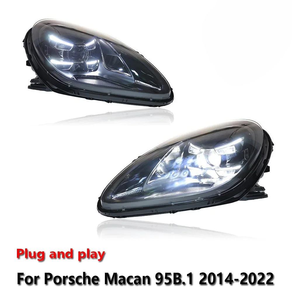 車の LED ヘッドライトアセンブリポルシェマカン 95B.1 2014-2022 フォグ DRL ブレーキターンシグナルランププラグアンドプレイ