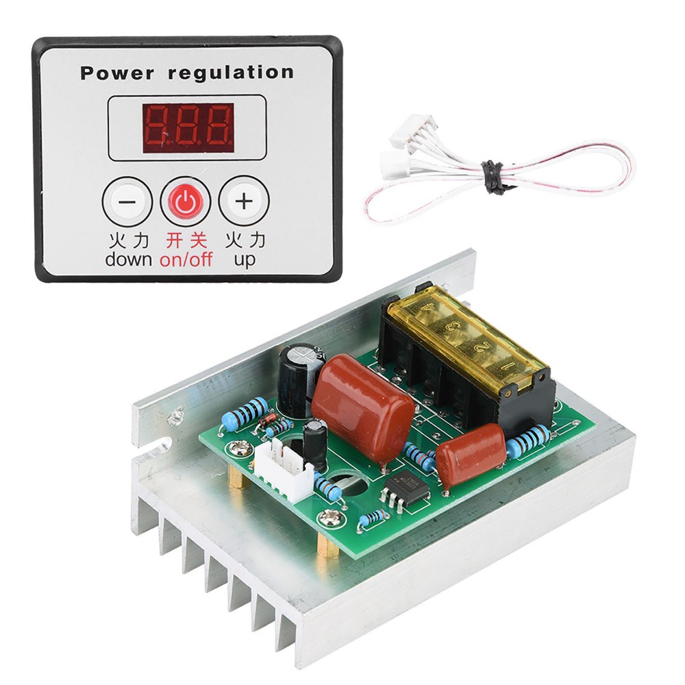 6000W SCR デジタル電圧レギュレータ制御整流器 AC 220V モータスピードコントローラ過電流保護デジタル