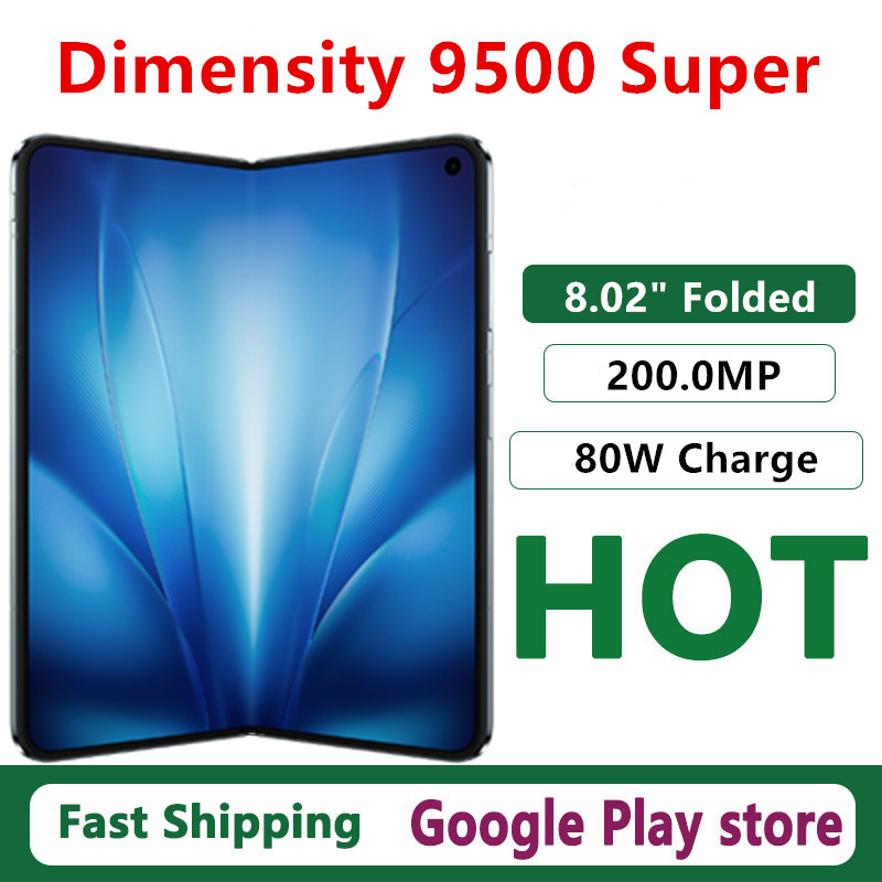 オリジナル Vivo X フォールド 6 携帯電話寸法 9500 スーパー 8.02 "折りたたみスクリーン 200.0MP カメラ 80 ワット充電 7000mAh バッテリー IP69