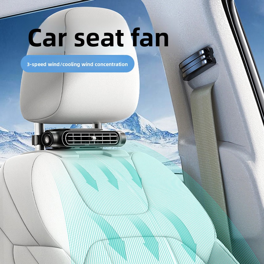 新しい国境を越えたカーシートファン、強力な車冷却ファン、カーシート背面用のUSB電源小型ファン