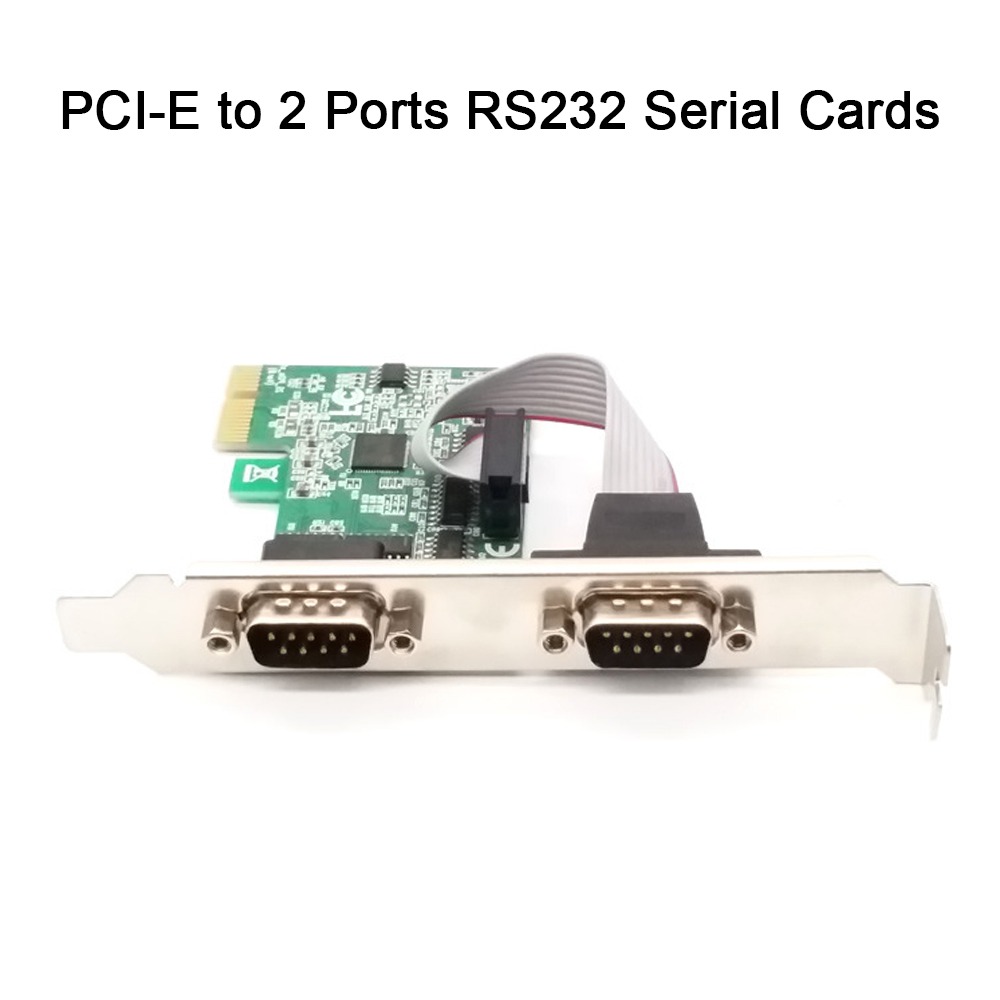 PCI-E X1 RS232シリアルポート拡張カード、2つのDB9 COMポート、WCH382チップ搭載コントローラーボード、PCI Express 1.0 x1、デスクトップPC用
