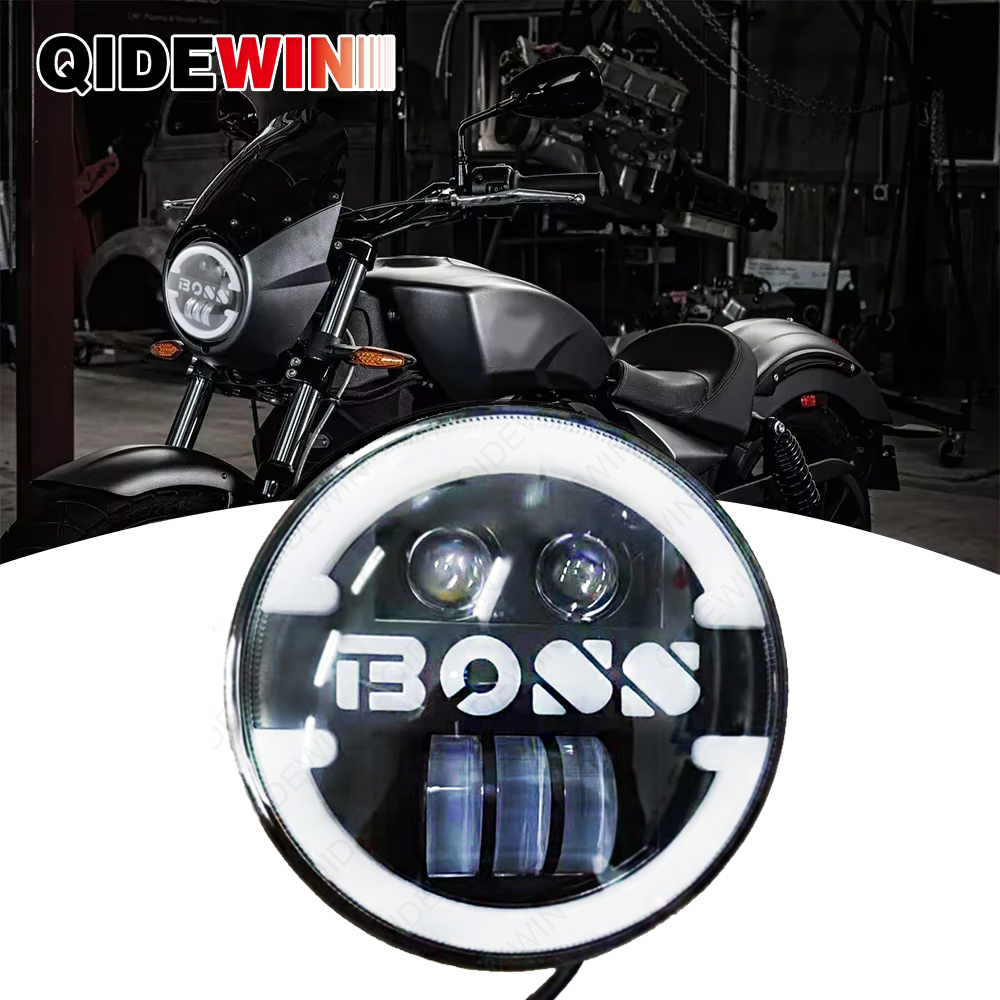 5.75 inch LED Headlight Assembly Motorcycle Headlamp For Harley Indian Bobber Chief Triumph Plug and Play High Low Beam