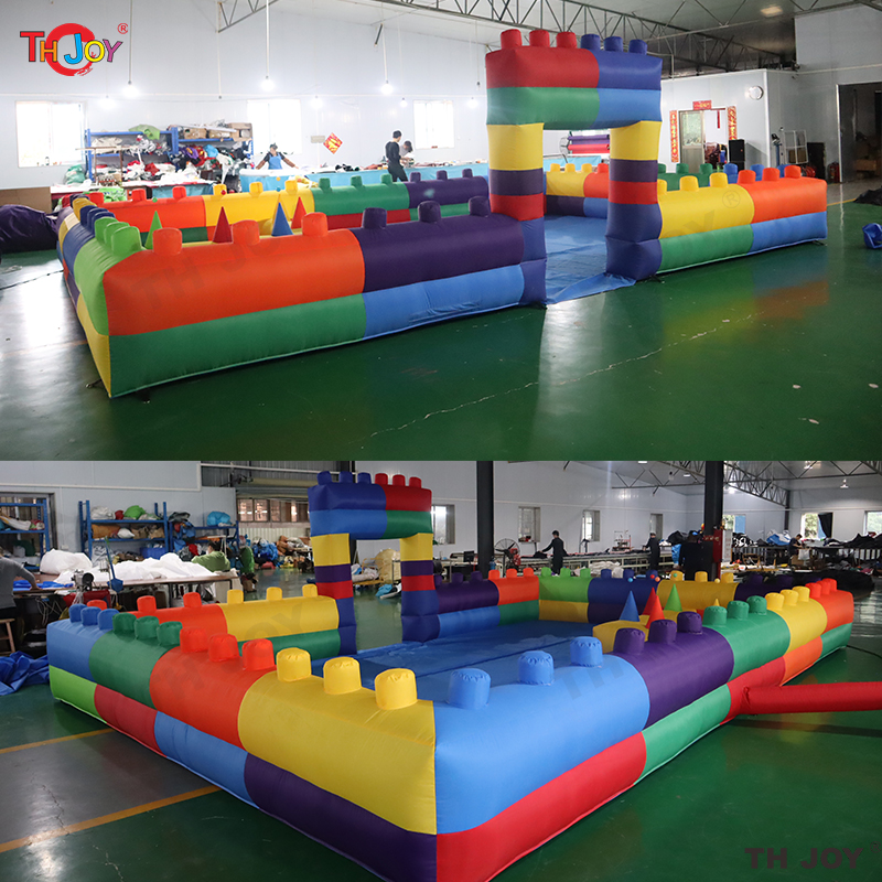 6x4x2mH カラフルな 2 in 1 インフレータブル エア ジャグラー プール フローティング ボール プール ゲームおもちゃ販売用