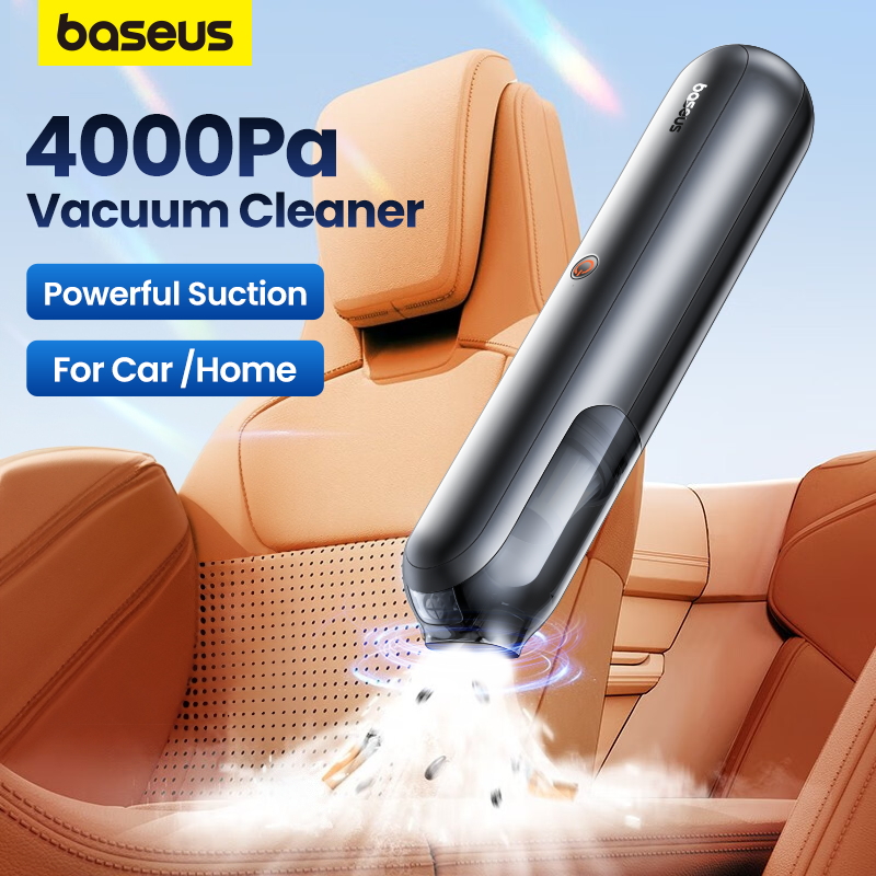 Baseus A0 プロ車掃除機 4000Pa ポータブルワイヤレス車フィルター強力な吸引ハンドヘルド自動車家庭用 PC クリーニング