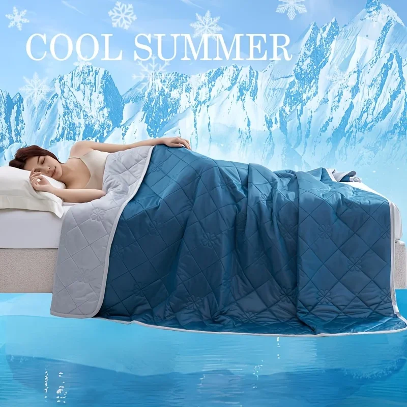 睡眠者用大型冷却ブランケット両面ソフト