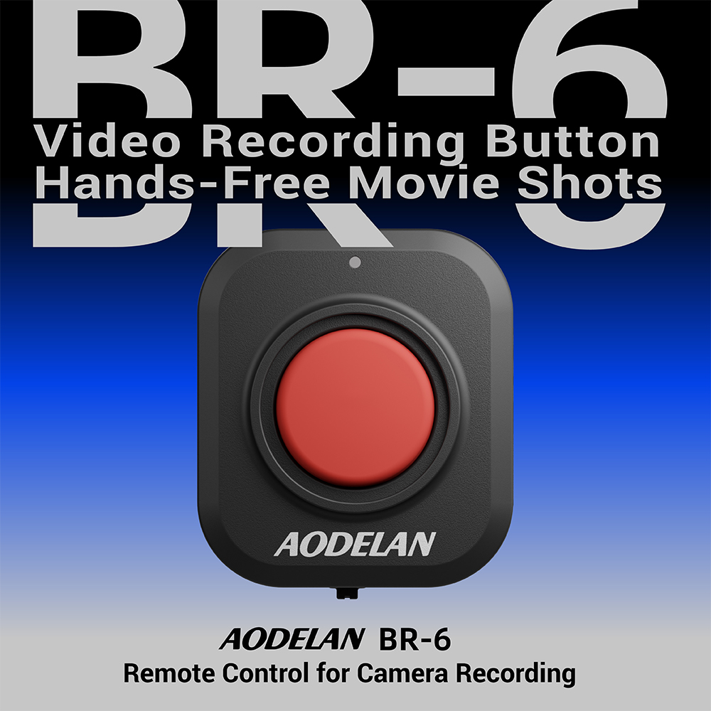 AODELAN BR6 ワイヤレス Bluetooth カメラリモートビデオ記録映画撮影ボタンキヤノンソニーニコン富士フイルムカメラケージハンドル