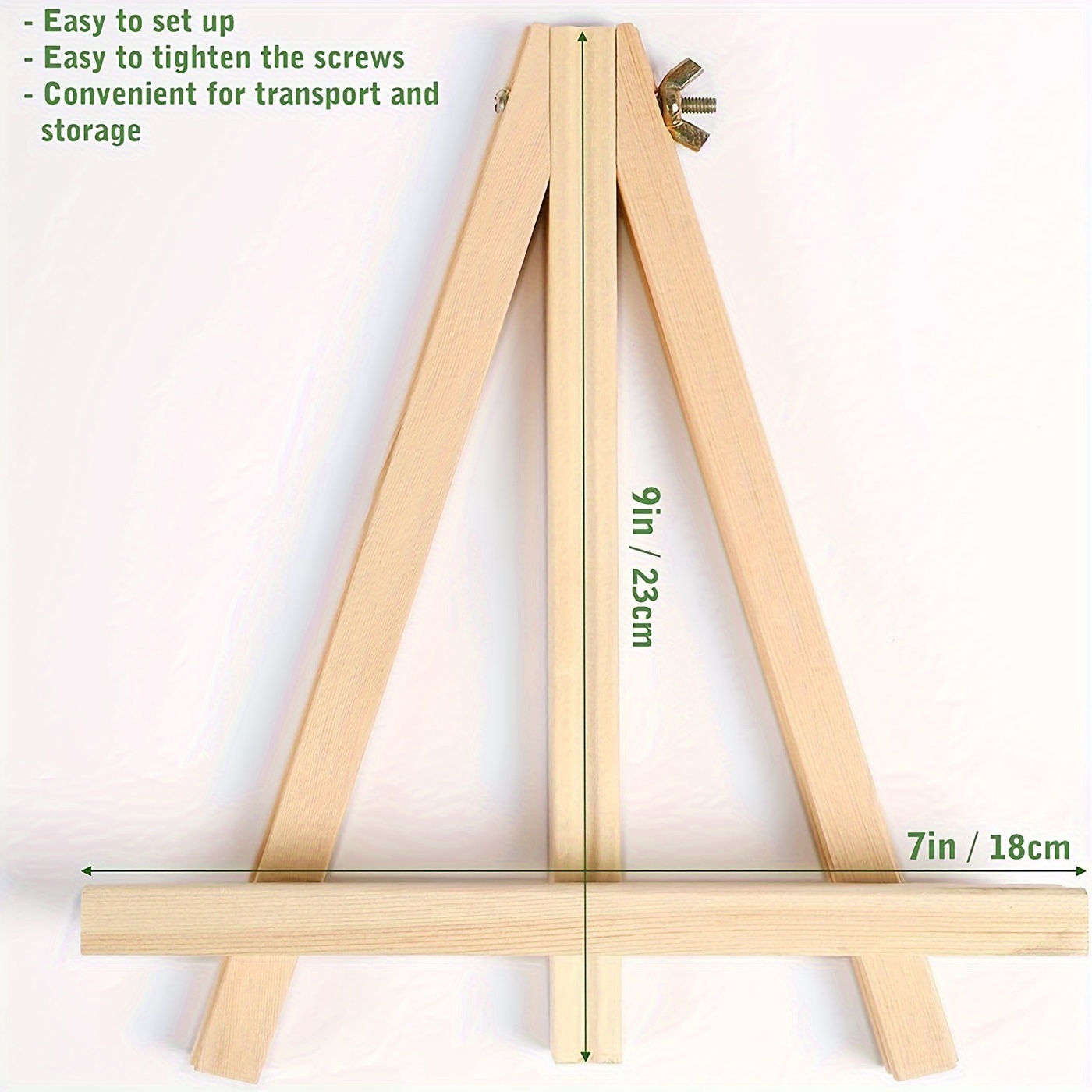 調節可能なミニ木製イーゼルスタンド 2/4/6個入り ポータブル三角形デスクトップ絵画キャンバスホルダー アート作品制作用