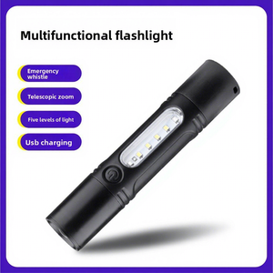 充電式超高輝度LED懐中電灯 ABS製 IP44防水 照射距離100m ミニ・ポータブル・緊急用・アウトドア・作業用懐中電灯 18650