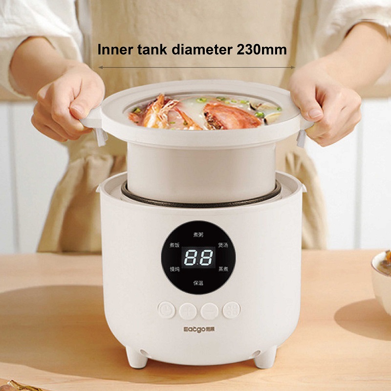 1.8L 電気調理鍋ホームセラミック 12 時間予約電気シチューポットノンスティック炊飯器自動保温鍋多機能