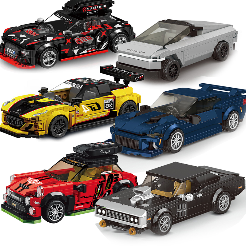 テクニカルスピードカー MOC 市車両レーシングカーラリービルディングブロックレンガセットレトロ飾り Diy のおもちゃ大人のギフト