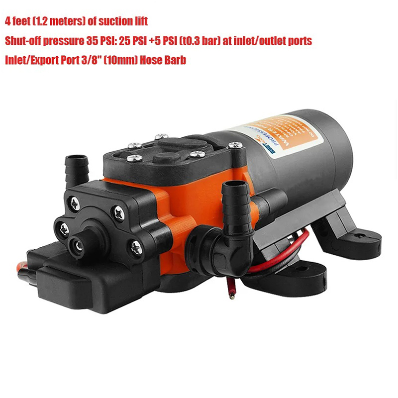 35PSI 12V マリンウォーターポンプダイヤフラム自吸式ポンプボートアクセサリーシャワートイレ水転送モーター RV キャラバン用