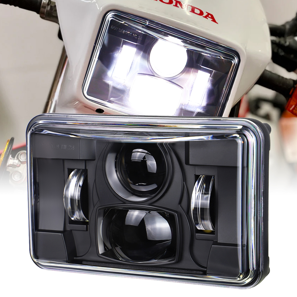 4 × 6 "LED ヘッドライトオートバイライトホンダ XR250 XR400 XR650L XR650R スズキ DRZ 交換 H4651 H4652 H4656 H4666 H6545