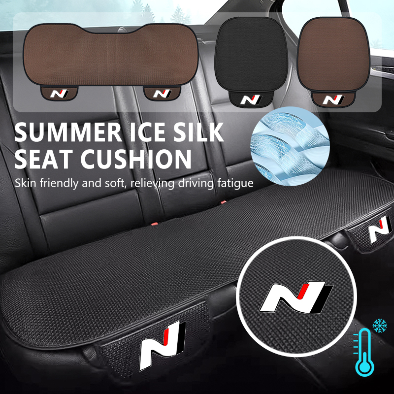 通気性のクールなカーシートアイスシルククッションオートインテリアアクセサリーヒュンダイ N ラインタスコン NX4 I20 I30 I10 ソナタエラントラ