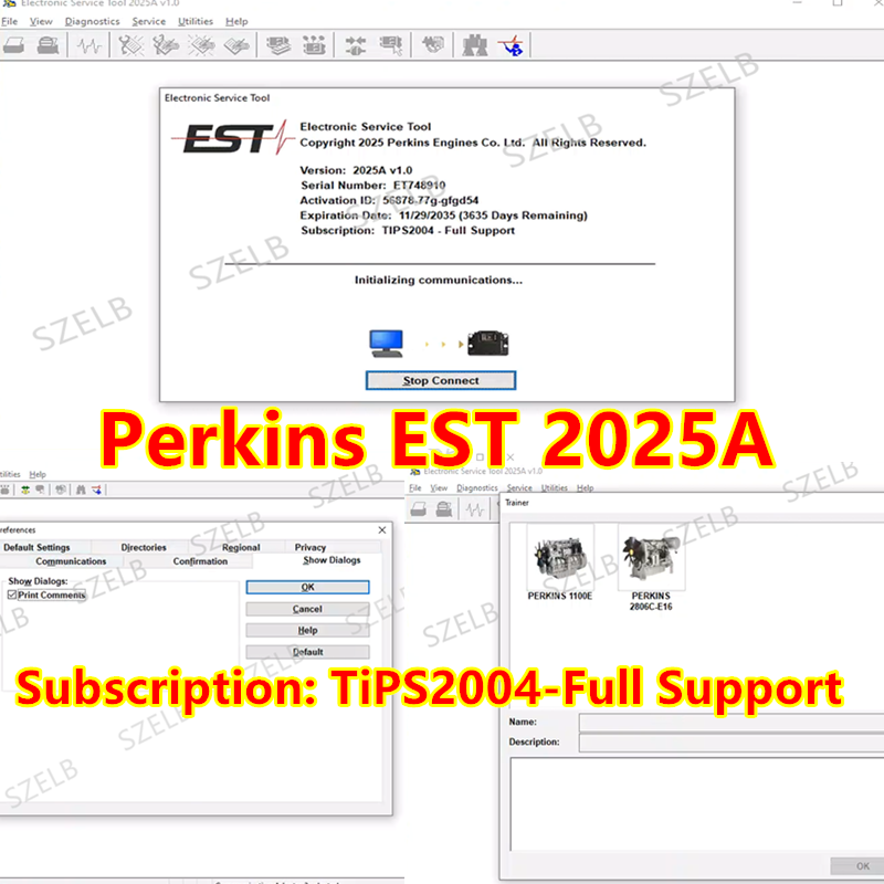 Perkins EST 2025A V1.0 電子診断サービス ツール