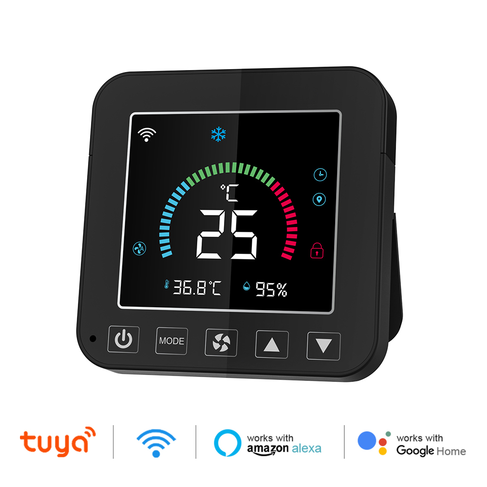 Tuya WiFi IR サーモスタット AC コントローラー LCD タッチスクリーン リモート温度湿度センサー Alexa Google Home アシスタント Yandex