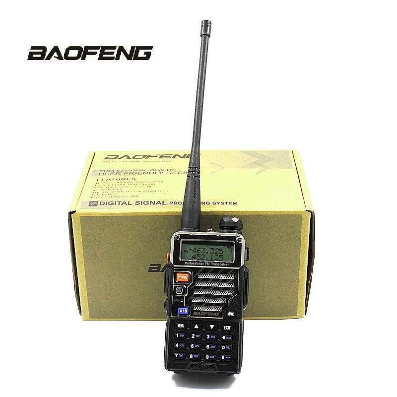 Baofeng 5RB 双方向無線周波数スキャナー 警察消防用 屋外ハイキング キャンプ シングルイヤーフック PTT ヘッドセット FM トランシーバー
