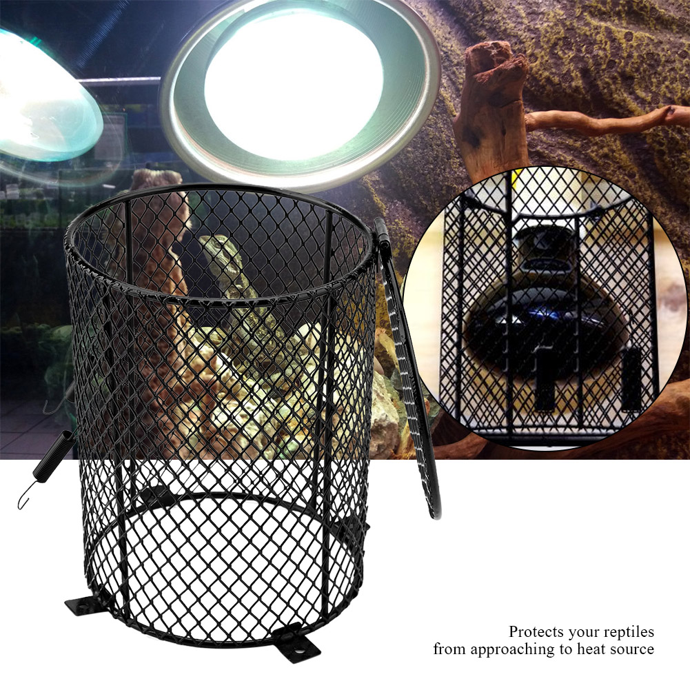 ペット爬虫類加熱ランプ カバー/メッシュ カバー 昼夜用セラミック電球加熱ランプ カバー 爬虫類ランプ カバー 爬虫類ランプ メッシュ カバー