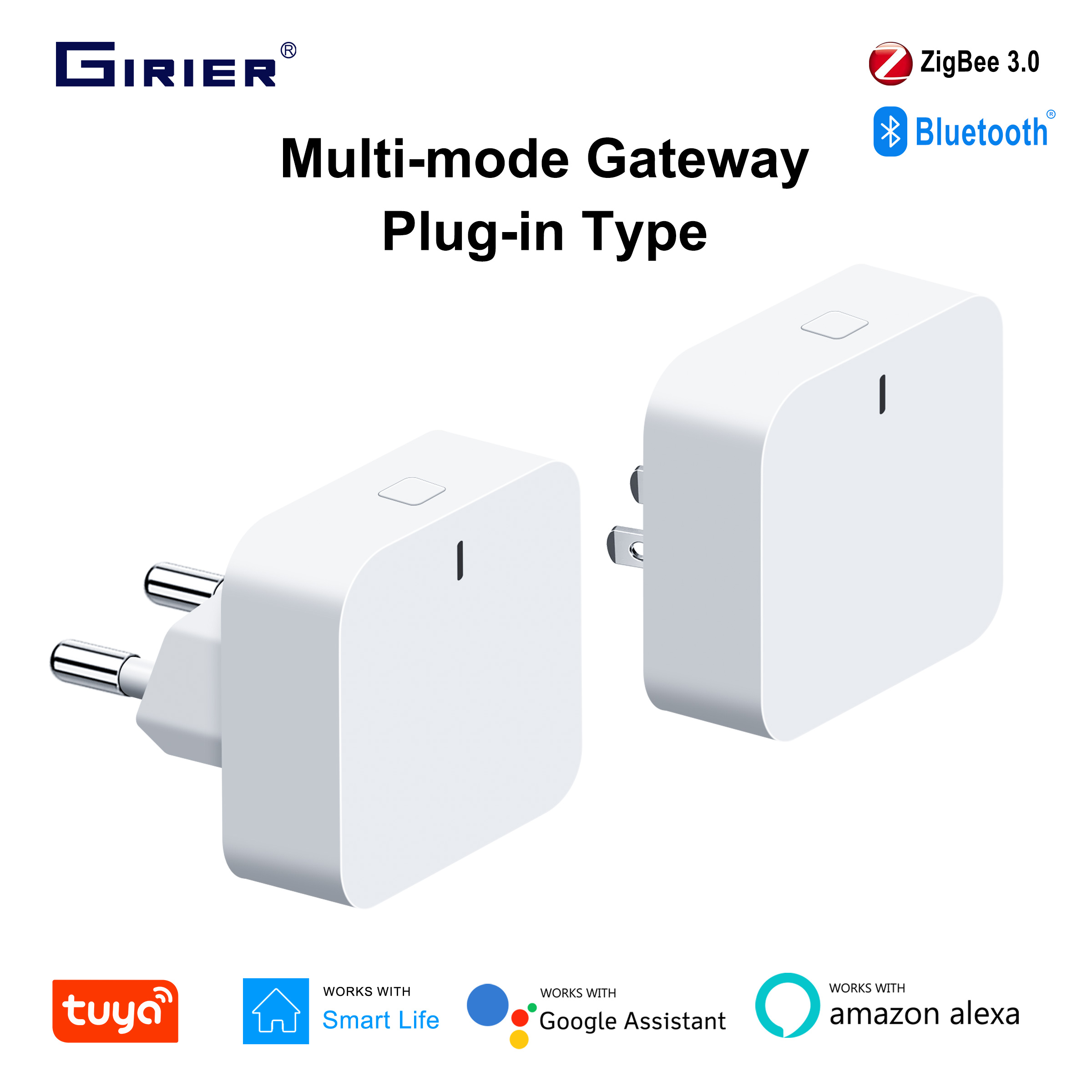 GIRIER Tuya ZigBee ゲートウェイ ハブ プラグイン タイプ マルチモード ZigBee Bluetooth ゲートウェイ ブリッジ スマート ホーム オートメーション用 Alexa と連携