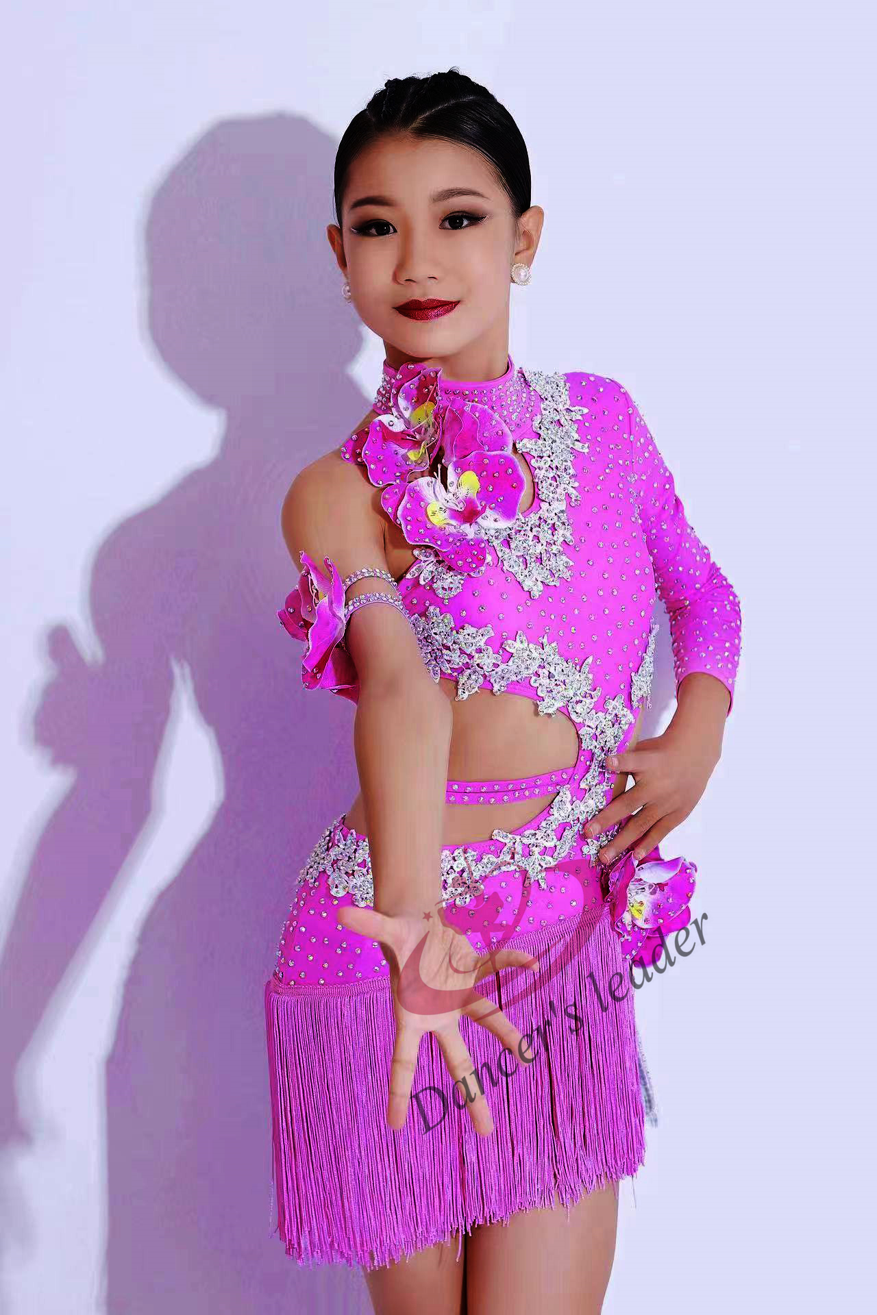 ラテンダンス競技用婦人服子供用ハイエンドカスタマイズウエストレスチャタンゴパフォーマンスブラックプールドレス