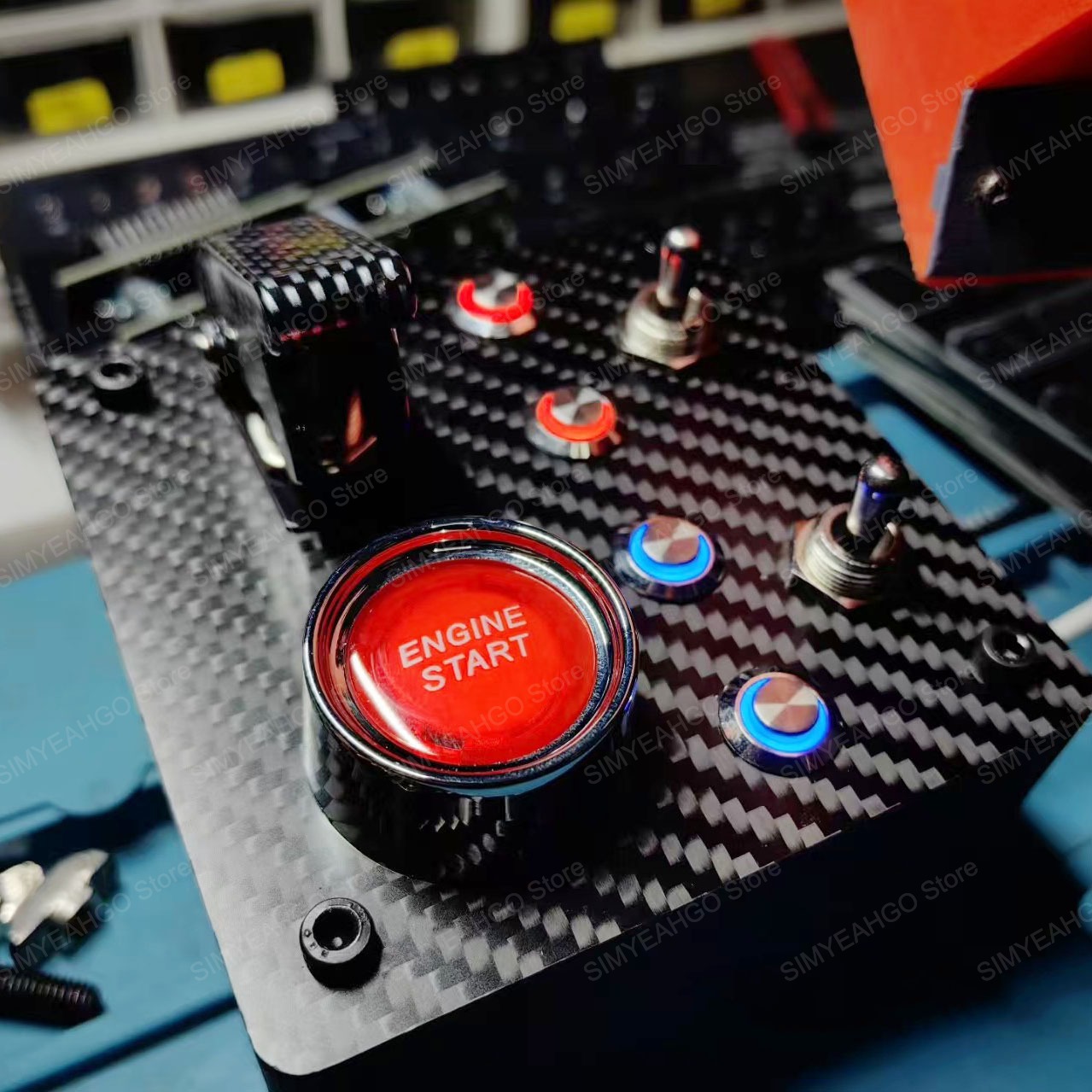 Simracing Games MINI Button Box Control Box for European Truck American Truck for Logitec G29 Thrustmaster MOZA Fanatec SIMAGIC