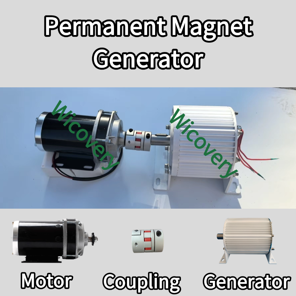 家電発電機 10KW 20KW 30KW 低速 230V 240V 380V 3 相ギアレス永久磁石 AC オルタネーター DC モーター付き
