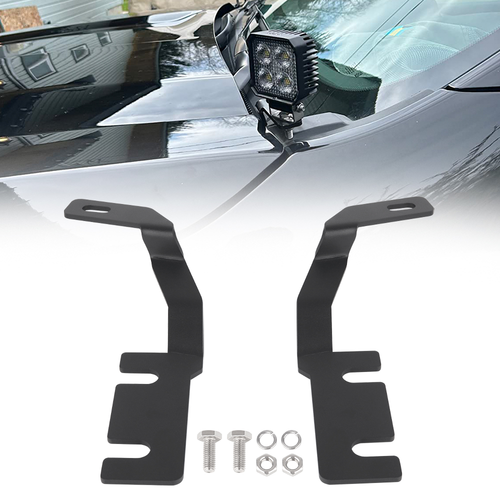 アッパーフード LED ポッドライト取付ブラケット 2019-2022 フォードレンジャーエンジンフード溝 LED 作業灯フォグライトマウントブラケット