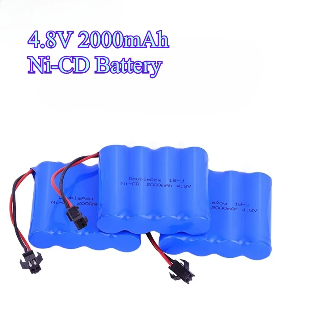 4.8V 2000mAh Ni-CD バッテリー充電式バッテリー AA バッテリーパック ダンプトラックおもちゃの車四輪駆動合金登山車に使用