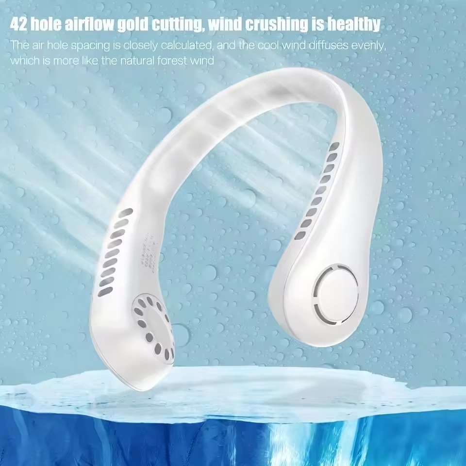 首吊りファンポータブル USB 充電ミニ首吊りファン羽根なし空気クーラー屋外サイレント多機能スポーツファン