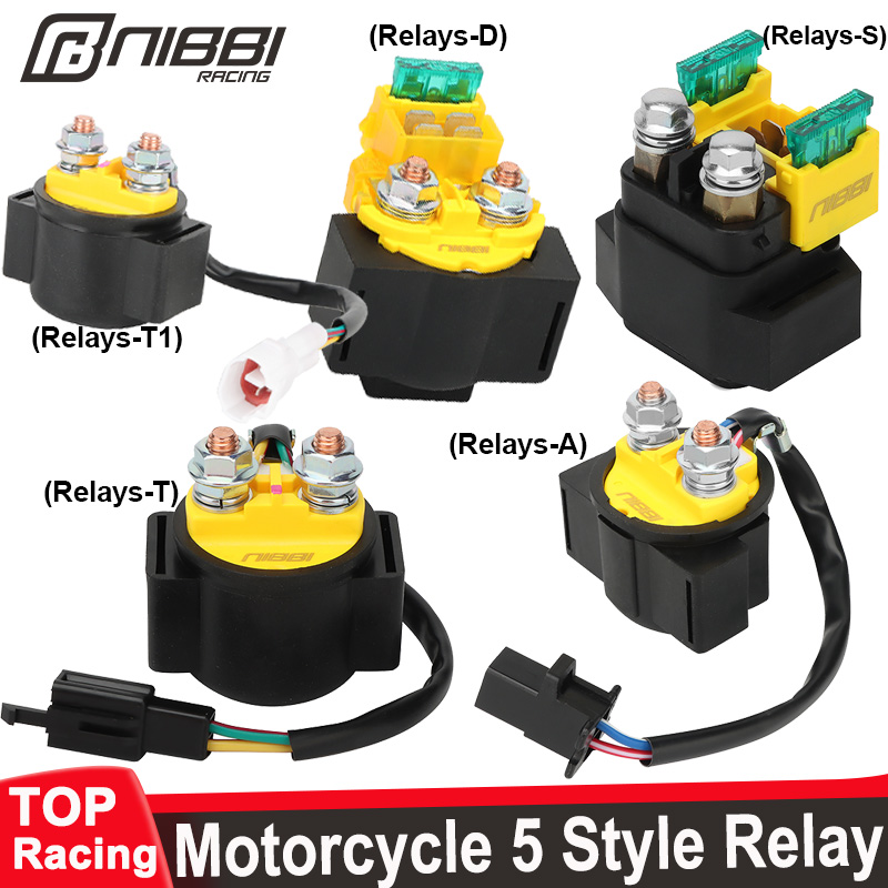 Nibbi オートバイスターターソレノイドリレー点火システムリレーモーター信号フラッシャーホンダ GY6 ヤマハスズキ ATV 電気